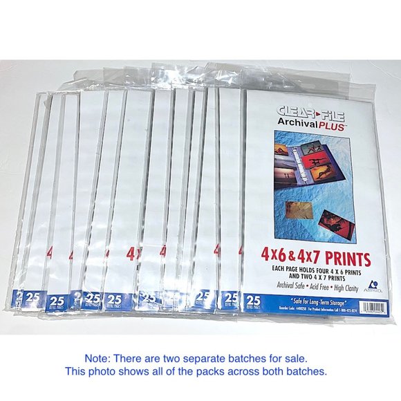 Clear File Archival Plus 4x6 & 4x7 Photo Pages: 2 Sets Avail (147 or 135 pages) - Picture 1 of 5
